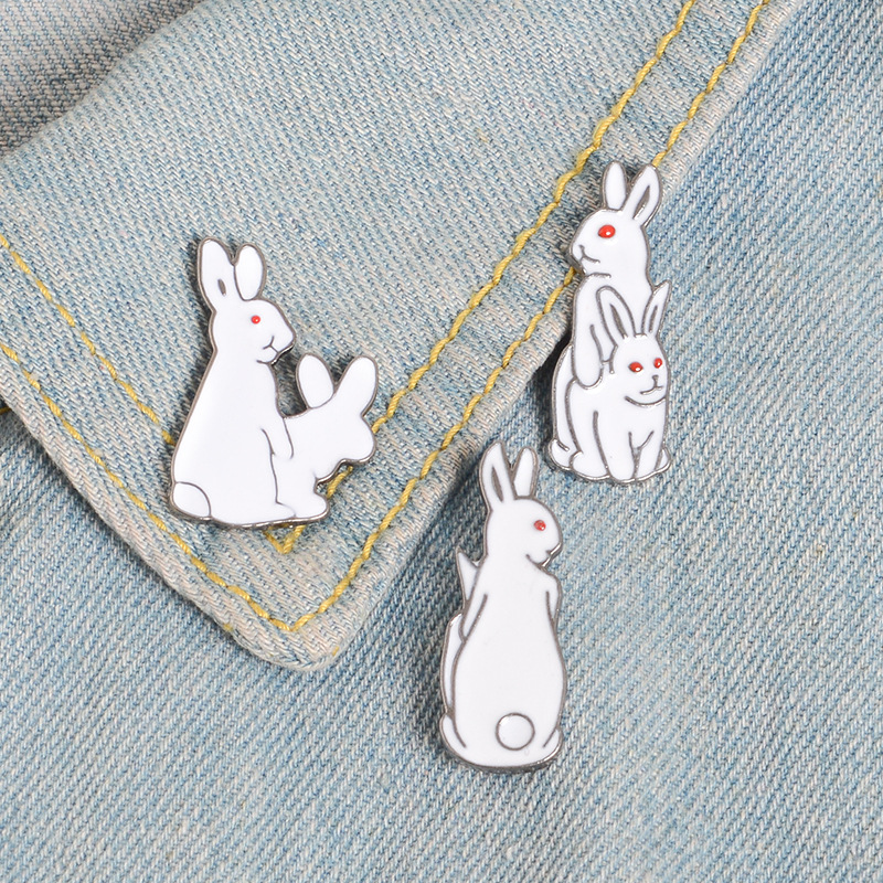 Embroidery Garment - Brooch Pins Cartoon Animals Bunny Lapel