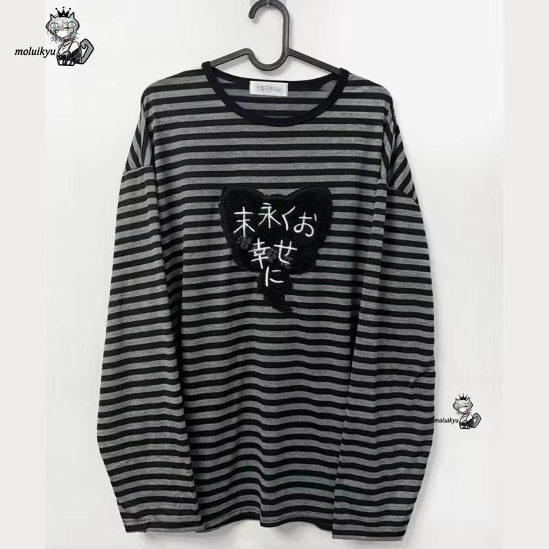 Embroidery Shirt - Y2K American Punk Vintage O Neck