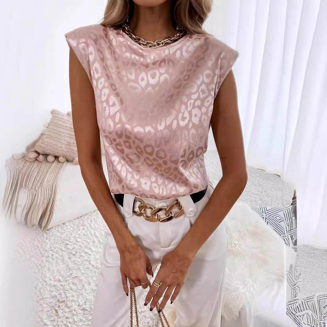 Embroidery Shirt - Ladies Casual round Neck T-Shirt with