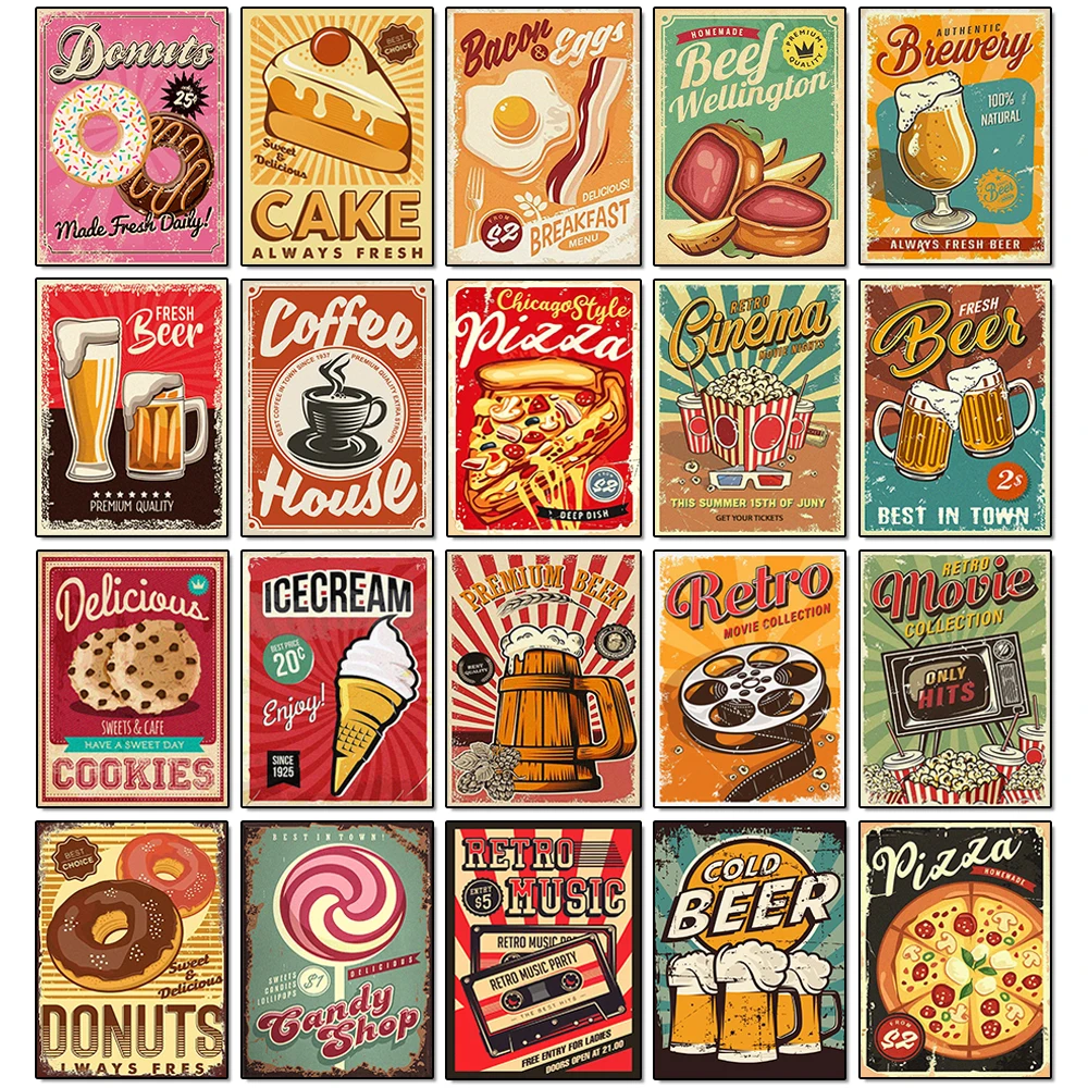 Embroidery Kitchen - 5D Diamond Painting Food Poster Diamond