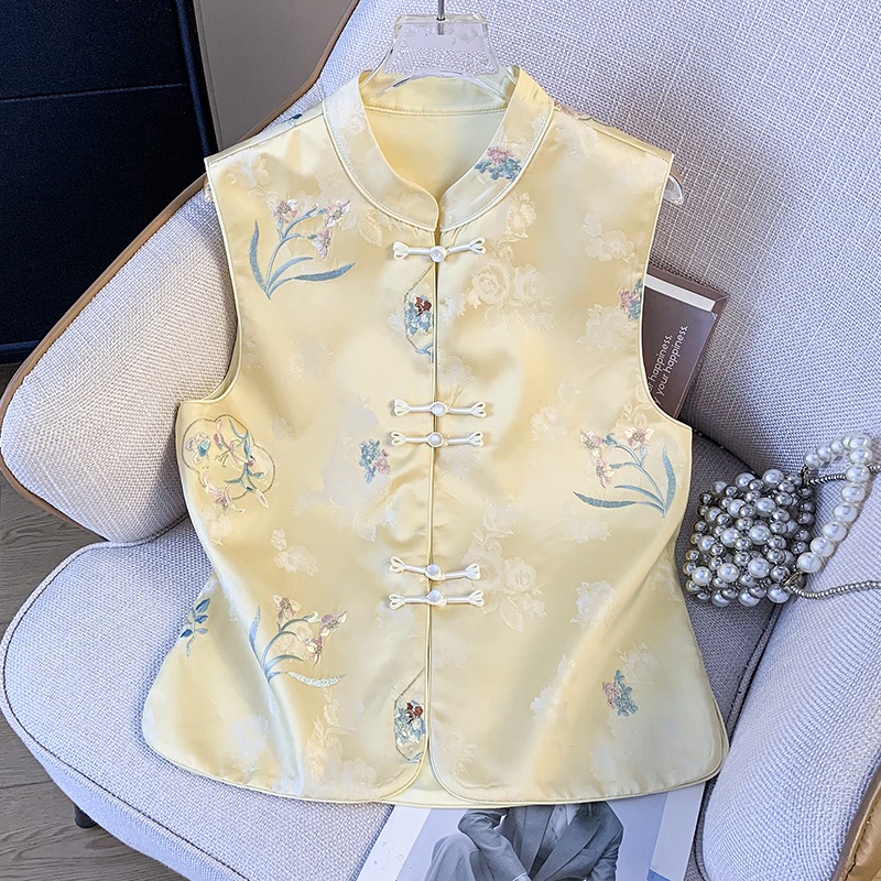 Embroidery Vest - New Chinese Style Eastern Classical Heavyweight