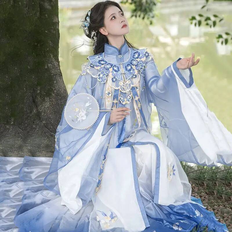 Bimonthly[Lan Jin Luo]New Hanf - đánh giá và giá Embroidery Skirt