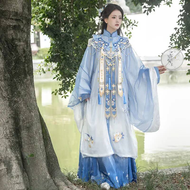 Bimonthly[Lan Jin Luo]New Hanf - đánh giá và giá Embroidery Skirt