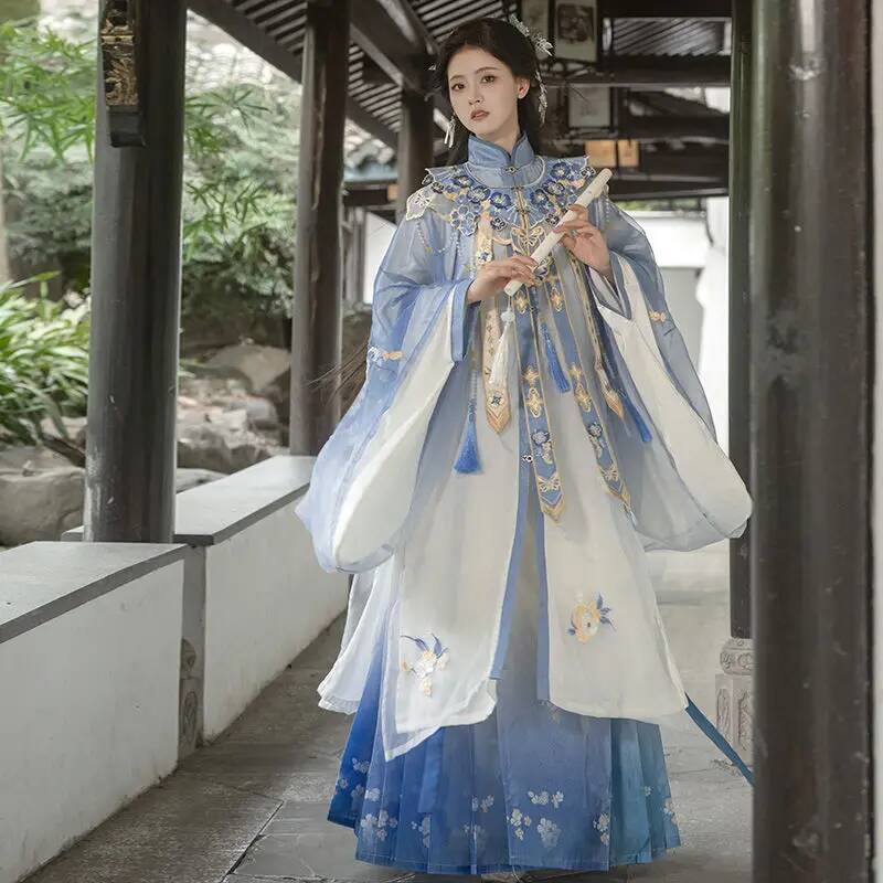 Bimonthly[Lan Jin Luo]New Hanf - đánh giá và giá Embroidery Skirt