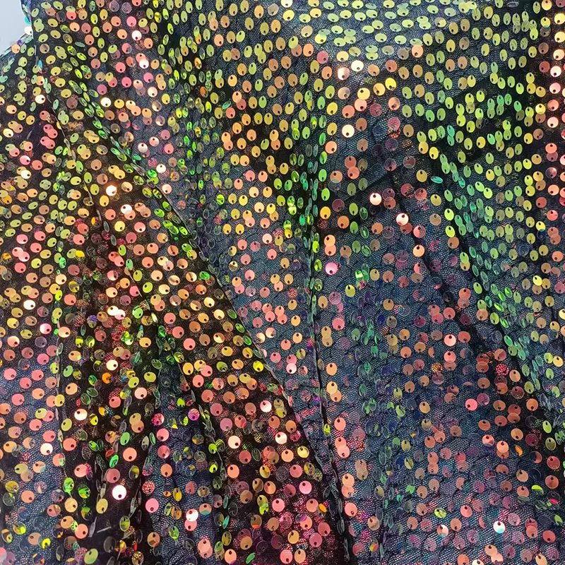 Rainbow Sequin Embroidery Fabr - đánh giá và giá Embroidery Gradient