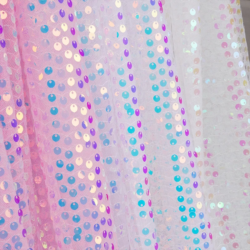 Rainbow Sequin Embroidery Fabr - đánh giá và giá Embroidery Gradient
