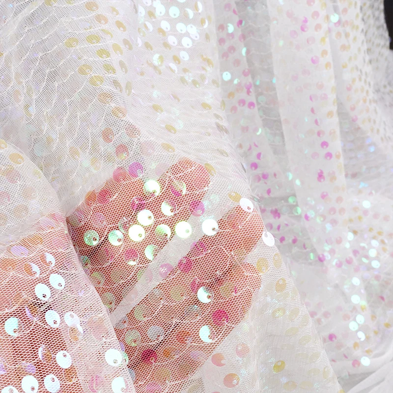 Rainbow Sequin Embroidery Fabr - đánh giá và giá Embroidery Gradient