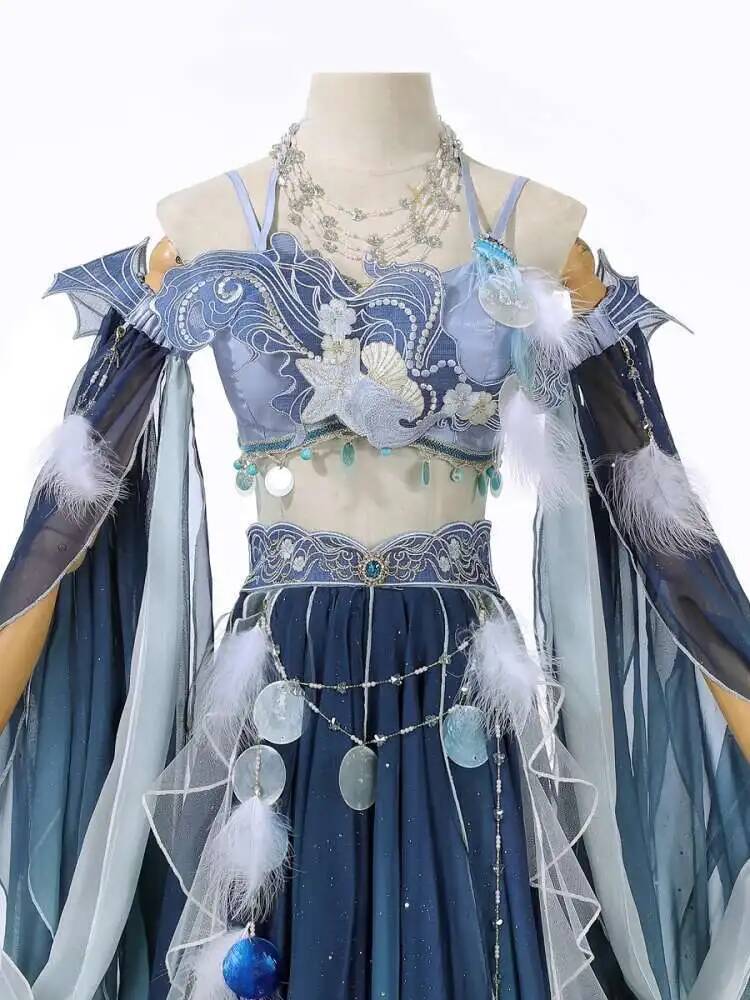 Exotic Blue Dress Heavy Embroi - đánh giá và giá Embroidery Skirt