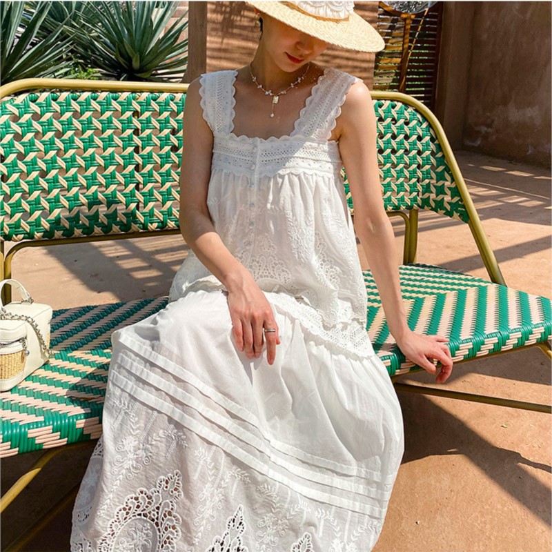 Bohemian White Square-neck Ves - đánh giá và giá Embroidery Vest
