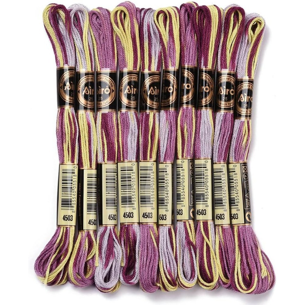 6 Strands Purple Variegated Em - đánh giá và giá Embroidery Gradient
