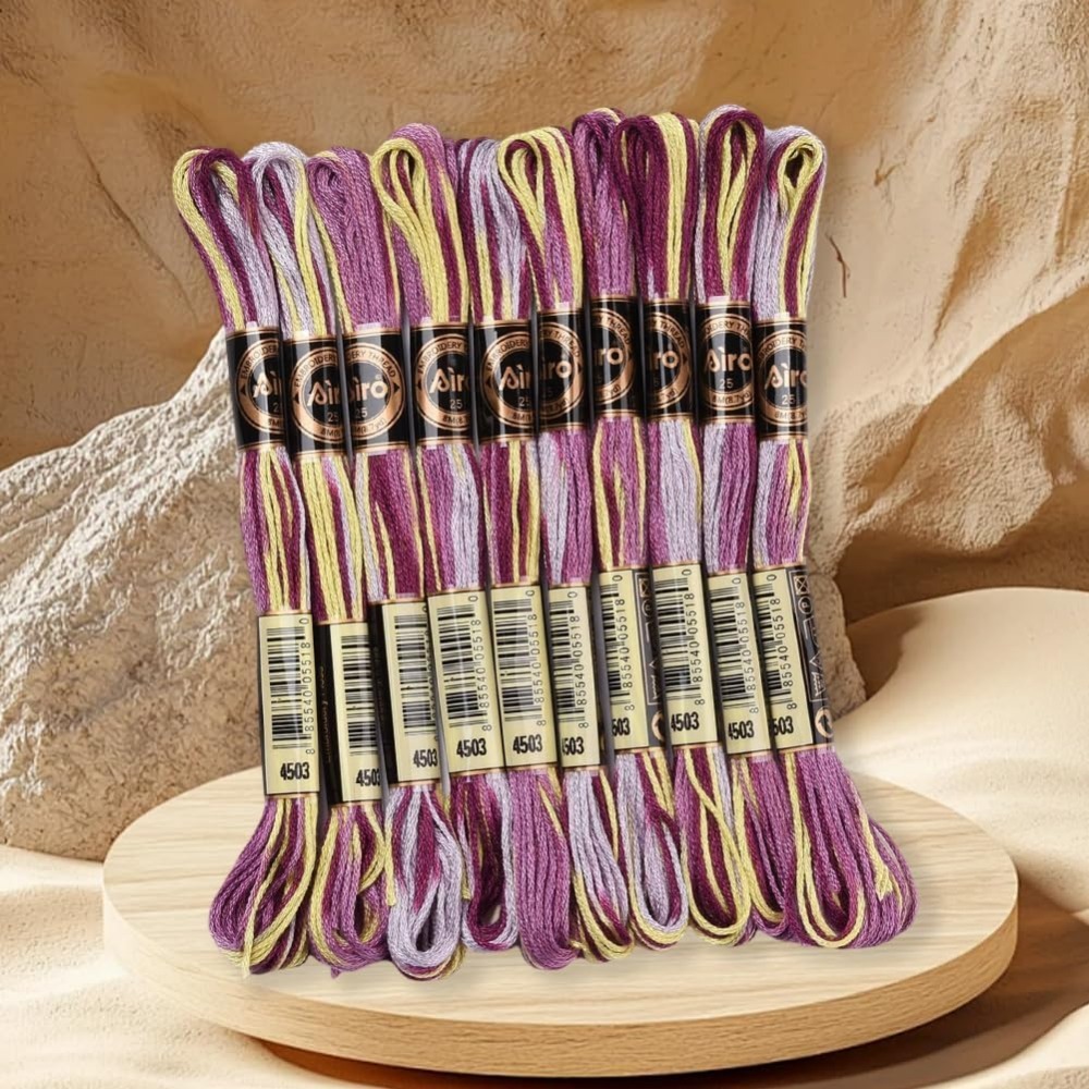 6 Strands Purple Variegated Em - đánh giá và giá Embroidery Gradient