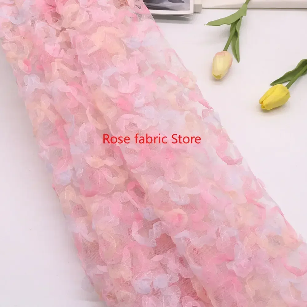 Gradient chiffon rose crochet  - đánh giá và giá Embroidery Gradient