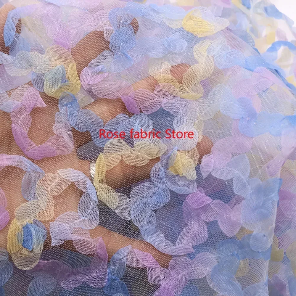 Gradient chiffon rose crochet  - đánh giá và giá Embroidery Gradient