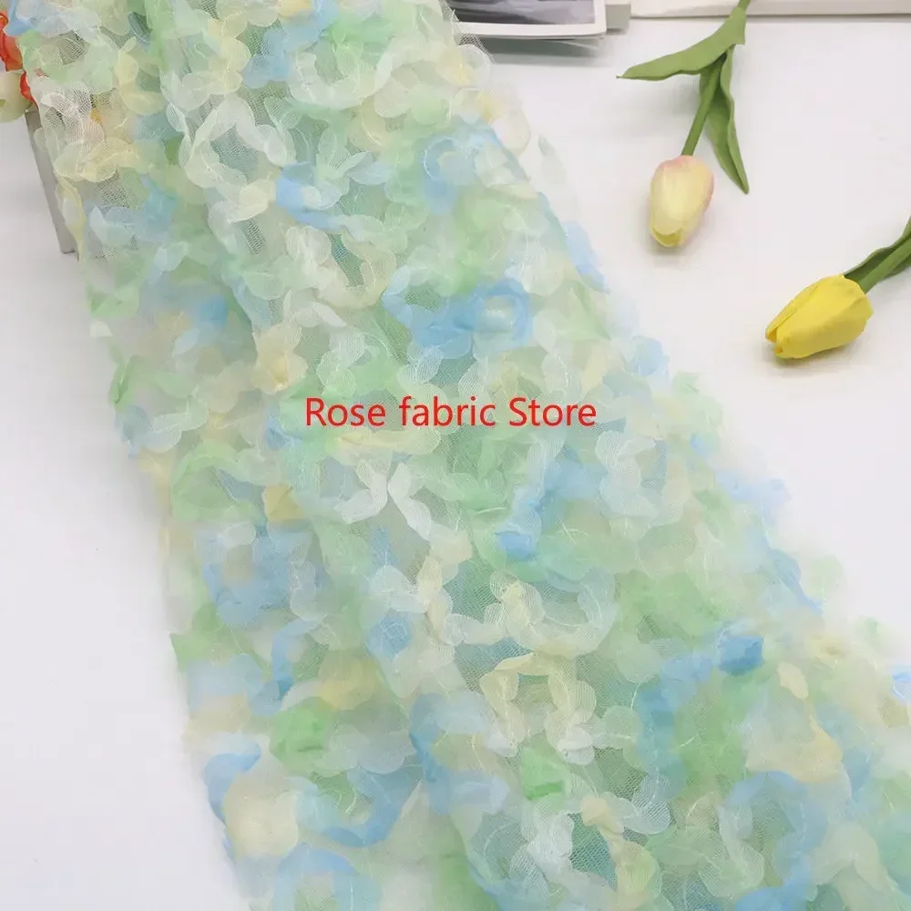 Gradient chiffon rose crochet  - đánh giá và giá Embroidery Gradient