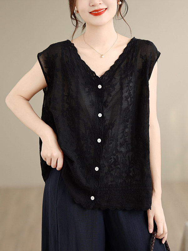Summer New Heavy Embroidery Ve - đánh giá và giá Embroidery Vest