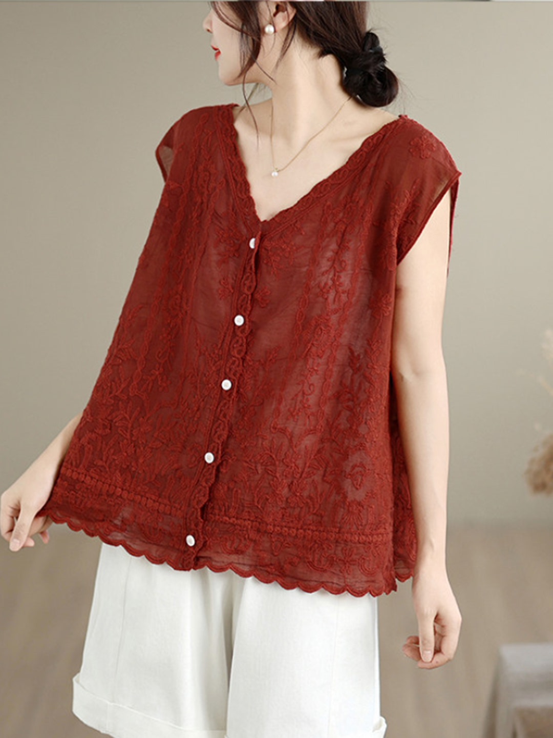 Summer New Heavy Embroidery Ve - đánh giá và giá Embroidery Vest