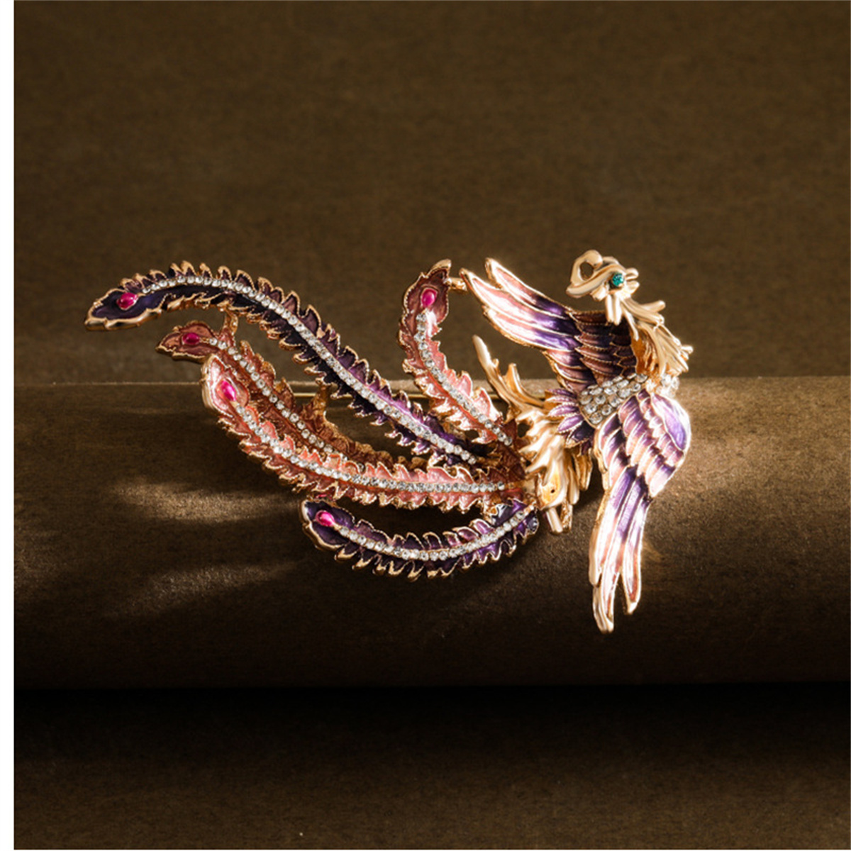 1Pc Color Retro Phoenix Brooch - đánh giá và giá Embroidery Illustration