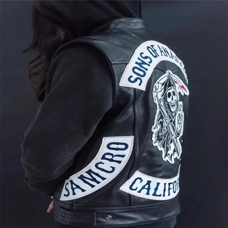 ABC123Leather Men Motorcycle C - đánh giá và giá Embroidery Garment