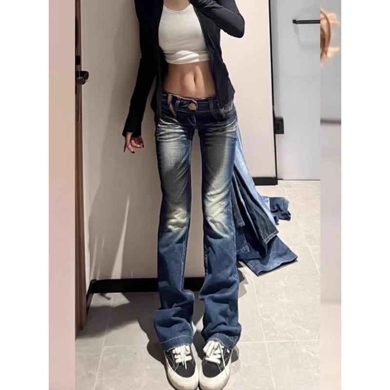 Summer Y2K Fashion Retro Punk  - đánh giá và giá Embroidery Jeans Sakura