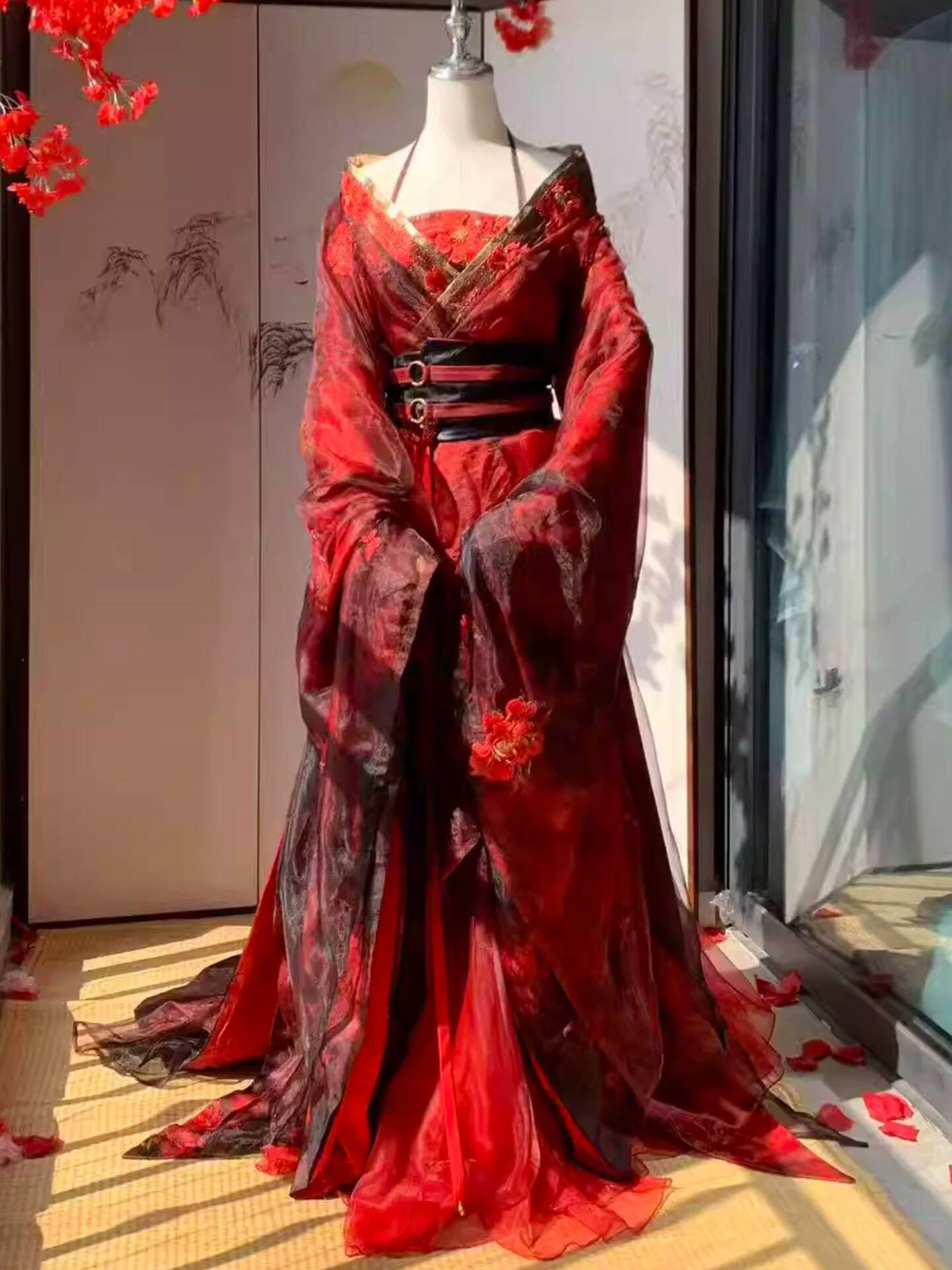 New Datura Red Hanfu Women Anc - đánh giá và giá Embroidery Red