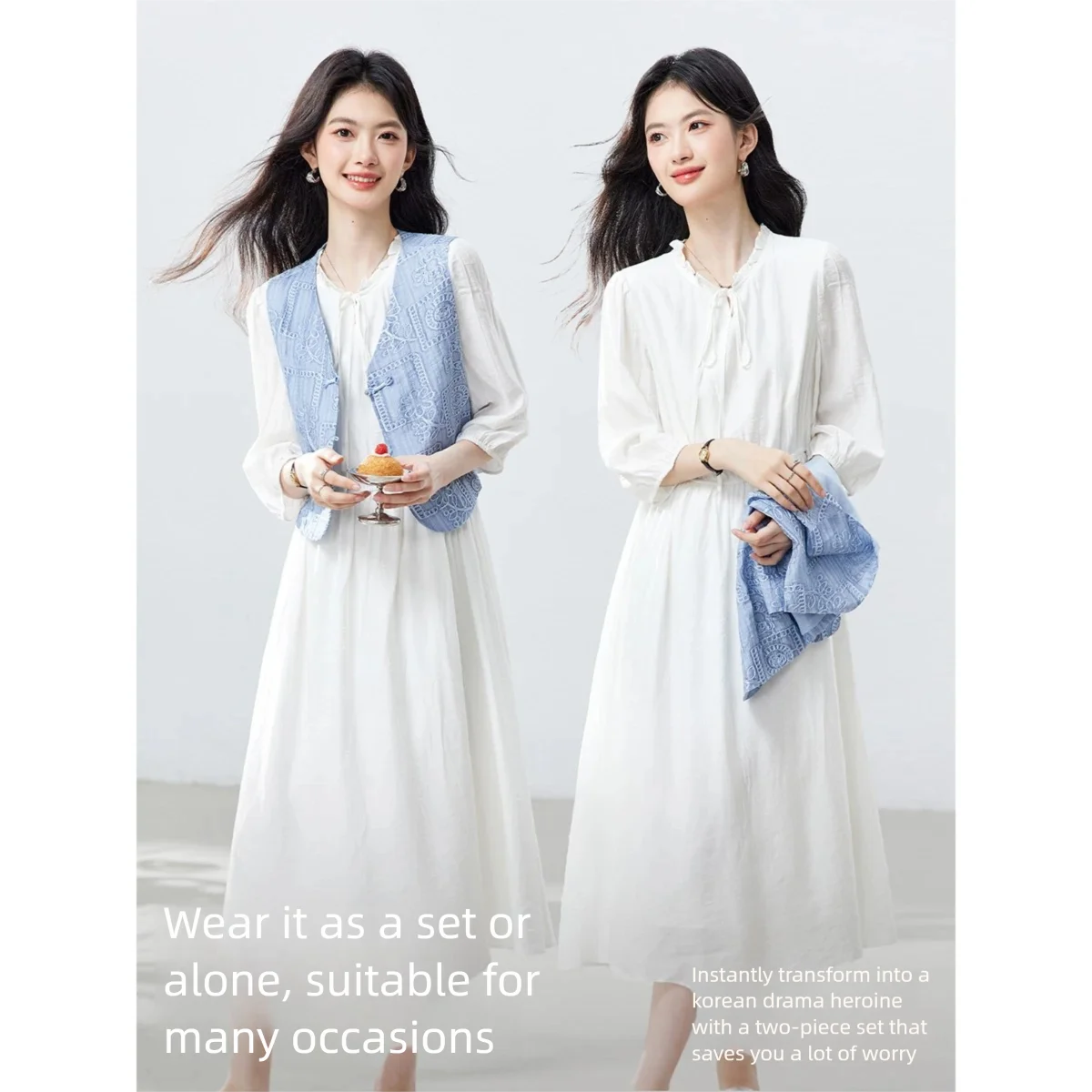 VIMLY Women's Two Piece Set Ca - đánh giá và giá Embroidery Vest