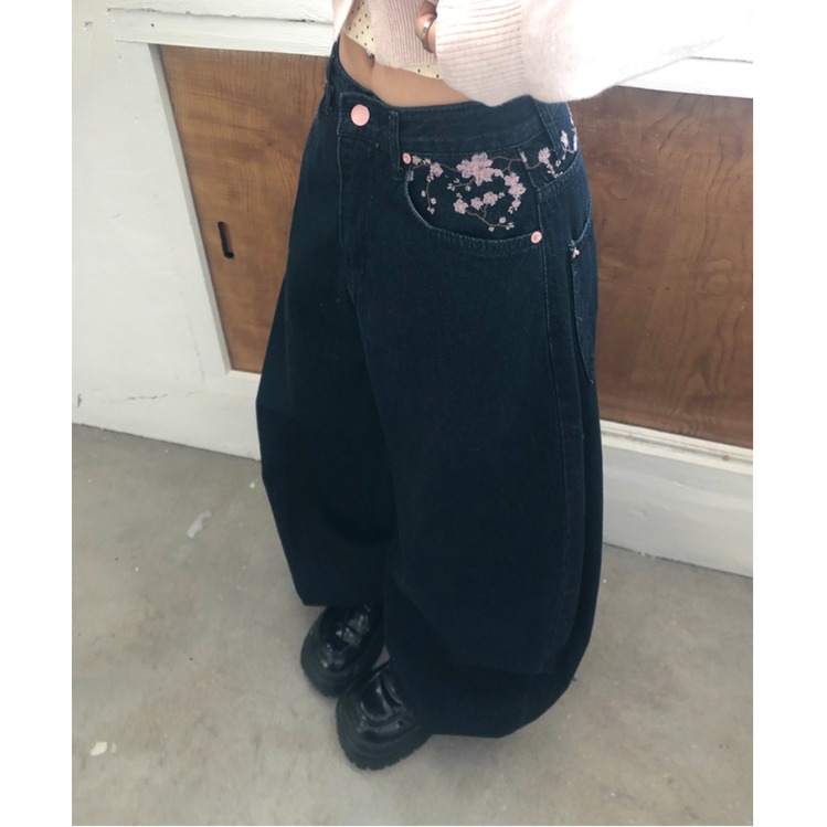 High Waist Sakura Embroidery W - đánh giá và giá Embroidery Jeans Sakura
