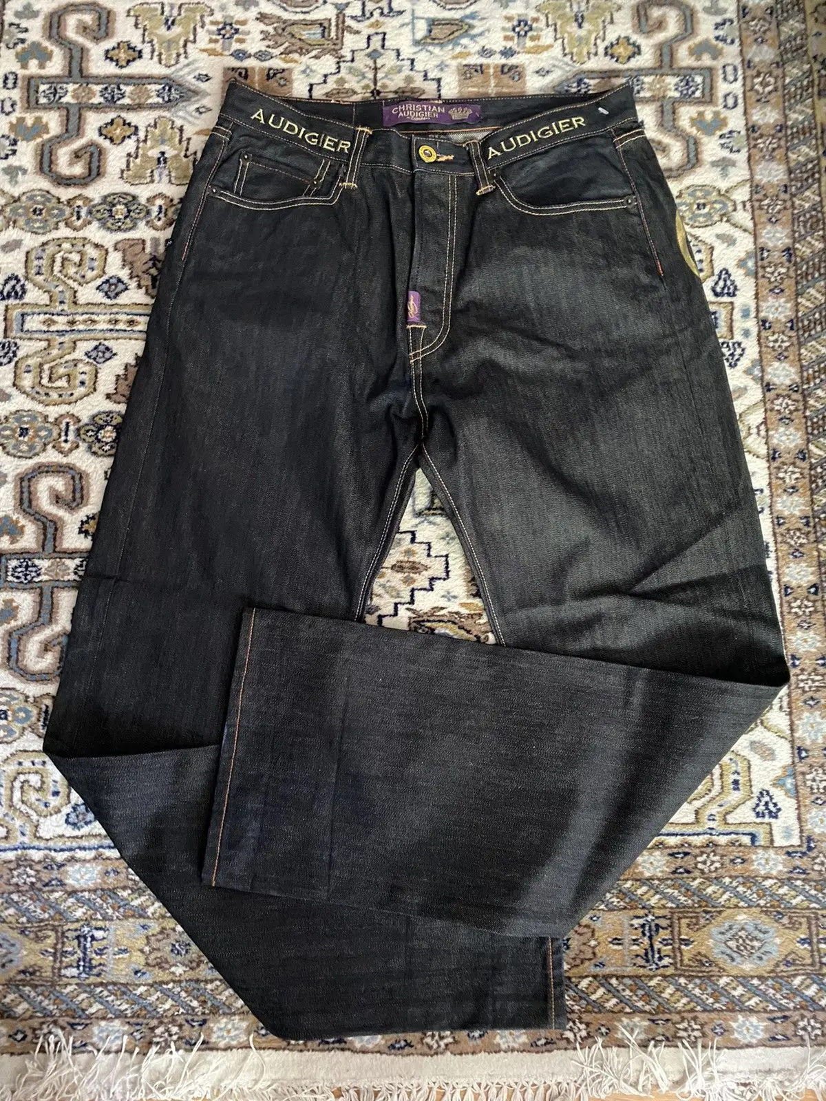 Y2k 2000s Statue of Liberty Di - đánh giá và giá Embroidery Jeans Sakura