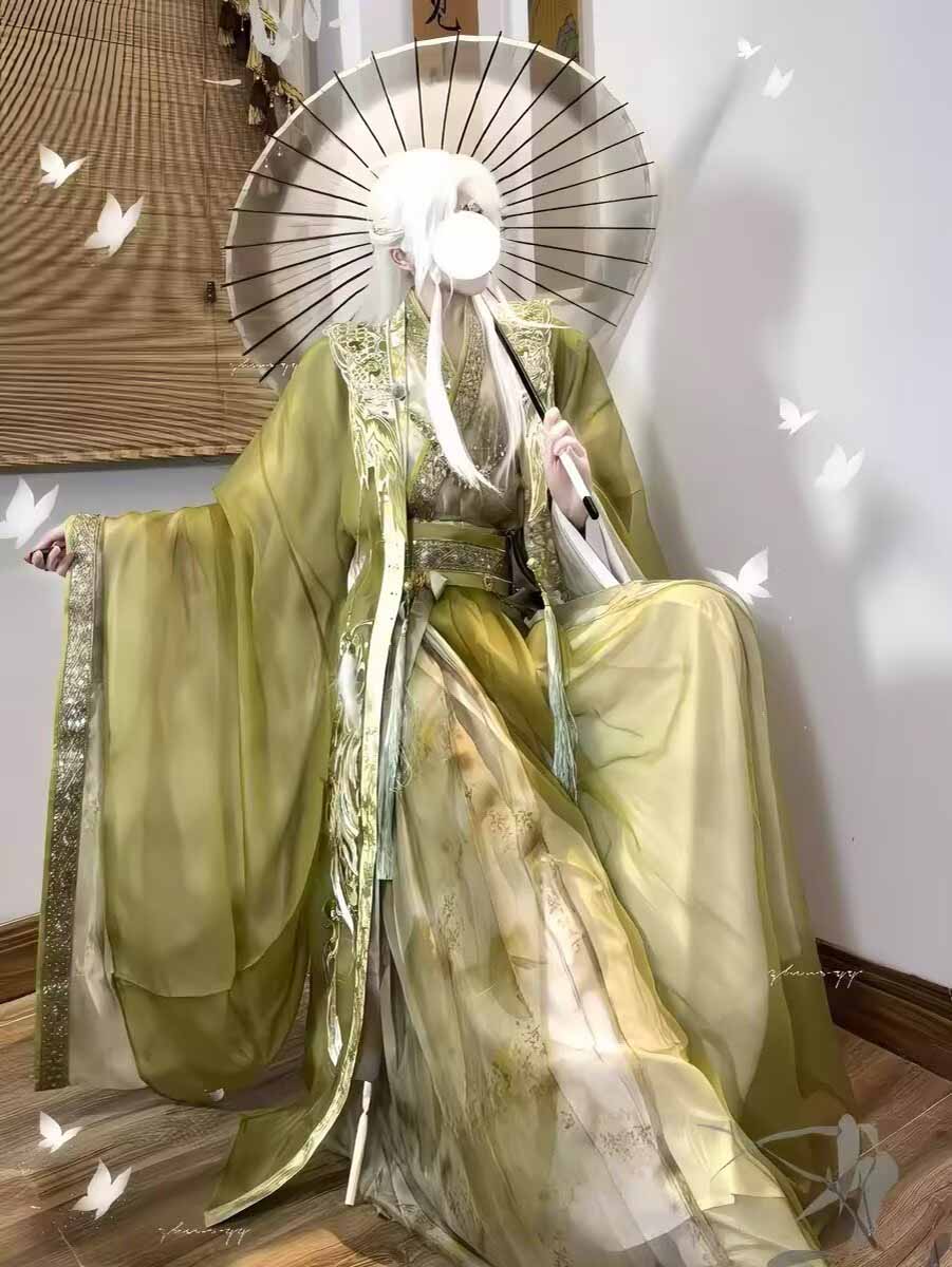 Wuxia Swordsman Hanfu Outfit M - đánh giá và giá Embroidery Gradient