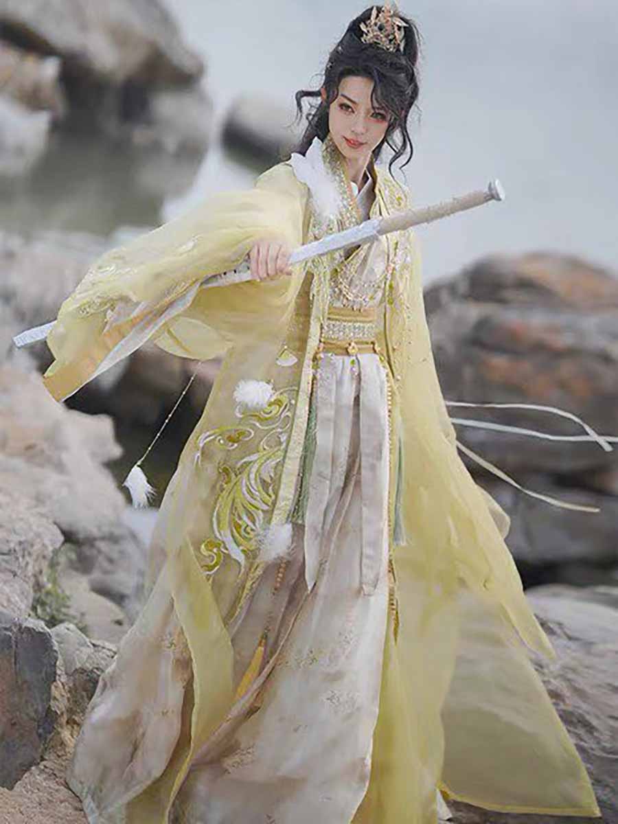 Wuxia Swordsman Hanfu Outfit M - đánh giá và giá Embroidery Gradient