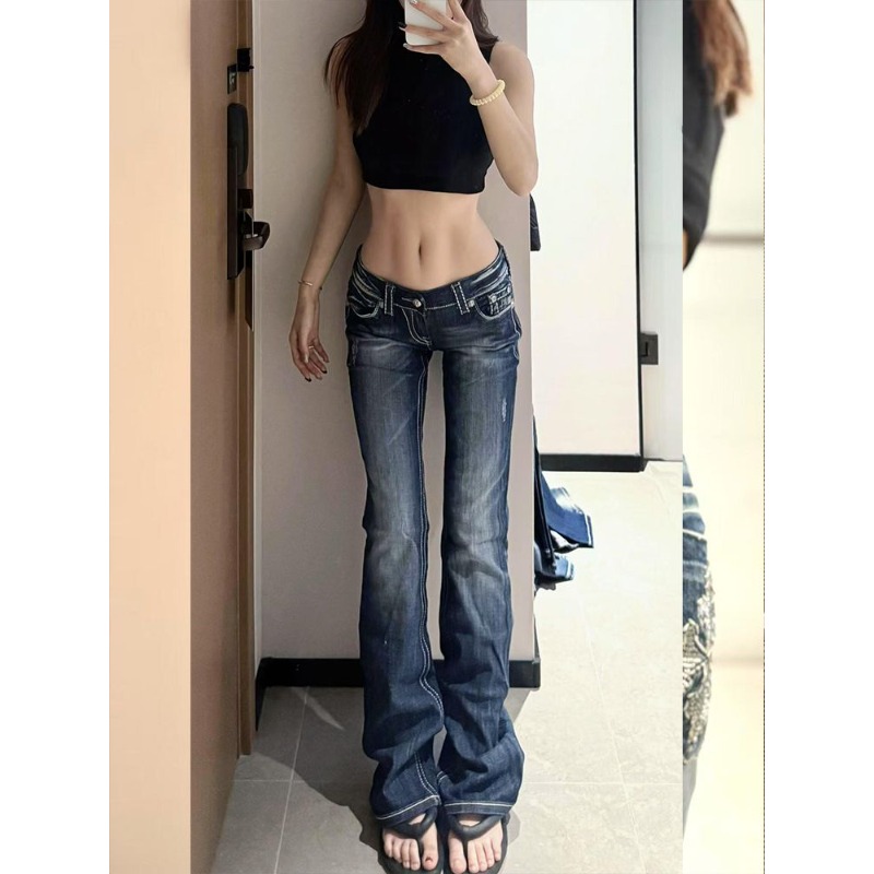Women's Y2K Gothic Embroidery  - đánh giá và giá Embroidery Jeans Sakura