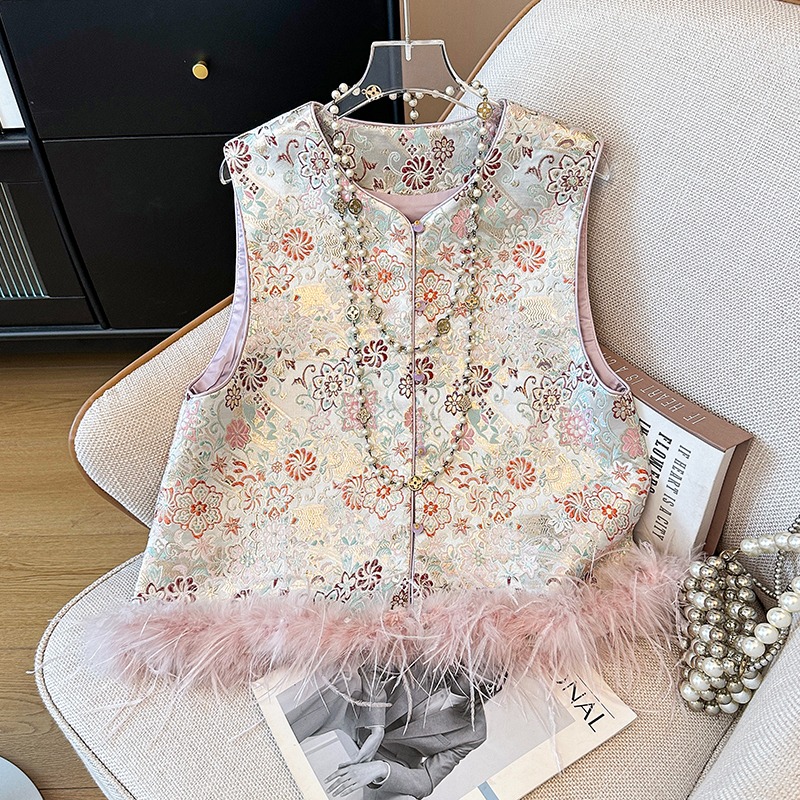 New Chinese Style National Tre - đánh giá và giá Embroidery Vest