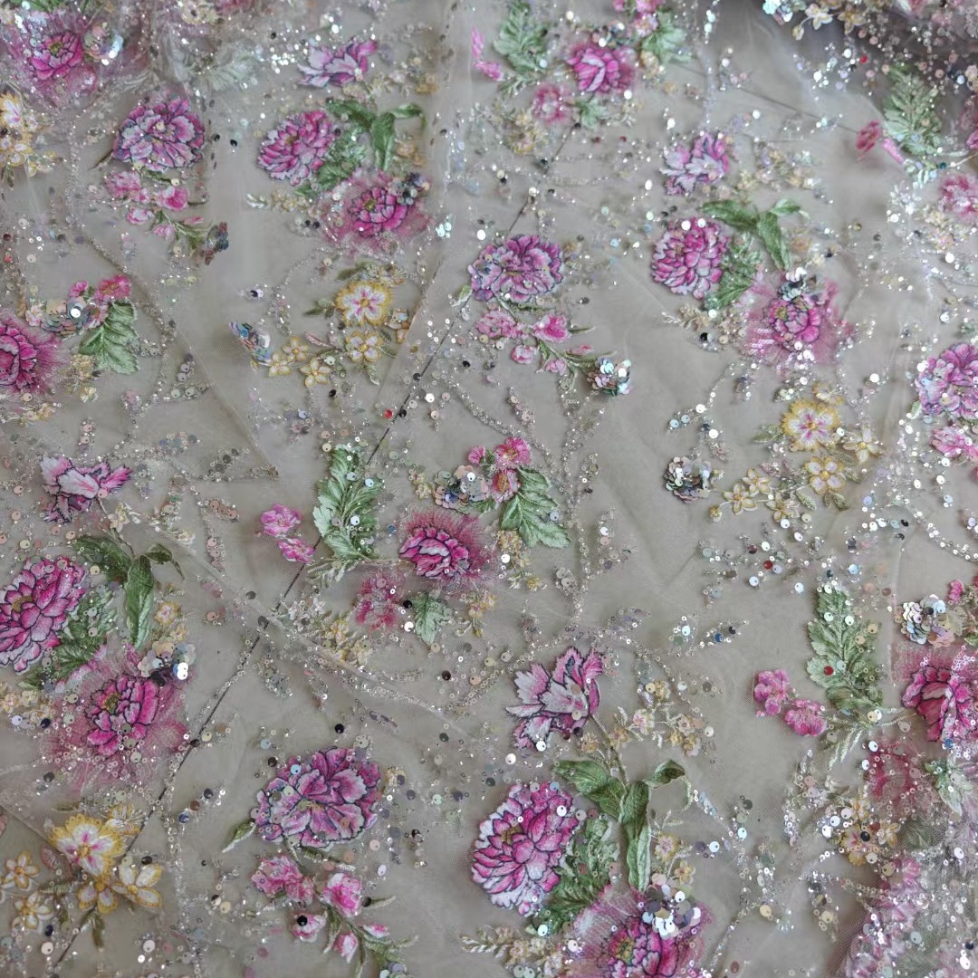 1M 120Cm Wide Luxury Beaded La - đánh giá và giá Embroidery Gradient