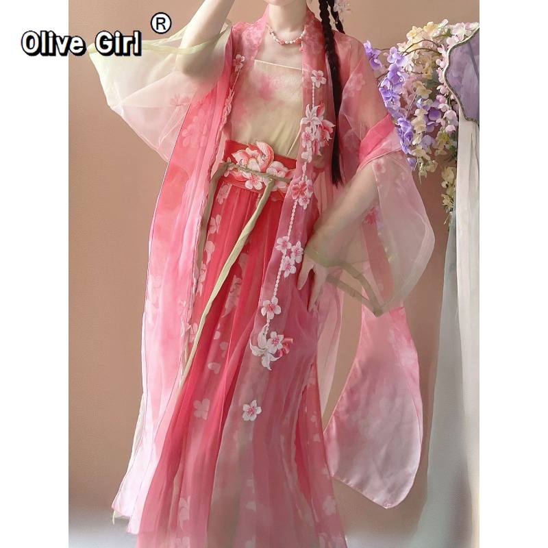 Olivegirl Hanfu Dress Traditio - đánh giá và giá Embroidery Gradient