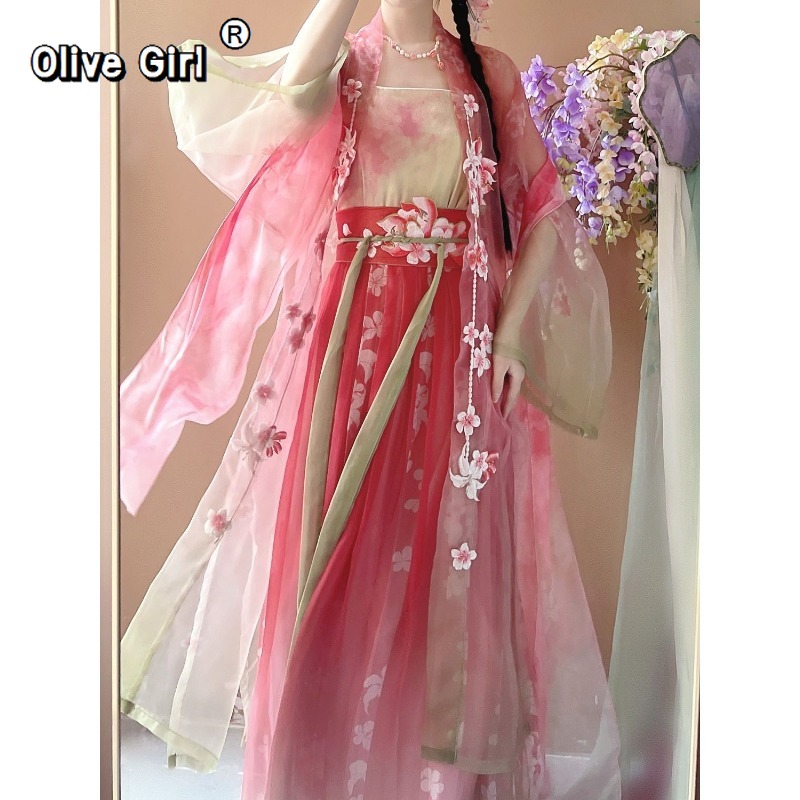 Olivegirl Hanfu Dress Traditio - đánh giá và giá Embroidery Gradient
