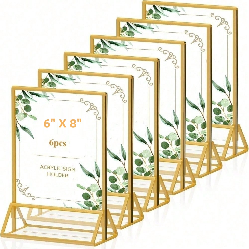 Pack of 6 6x8 Gold Picture Fra - đánh giá và giá Embroidery Studio