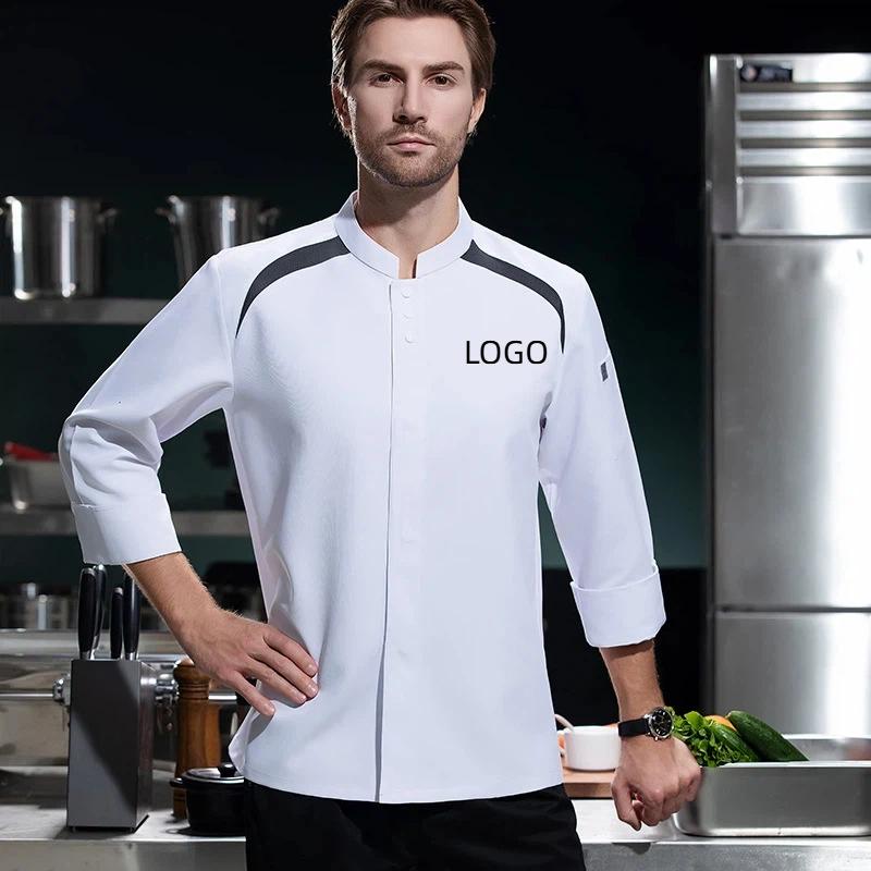Breathable Long Sleeves Chef U - đánh giá và giá Embroidery Kitchen