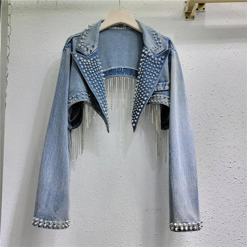 Rhinestone Beaded Tassels Rive - đánh giá và giá Embroidery Jeans Sakura