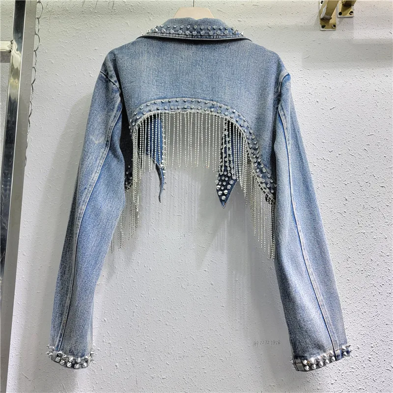 Rhinestone Beaded Tassels Rive - đánh giá và giá Embroidery Jeans Sakura