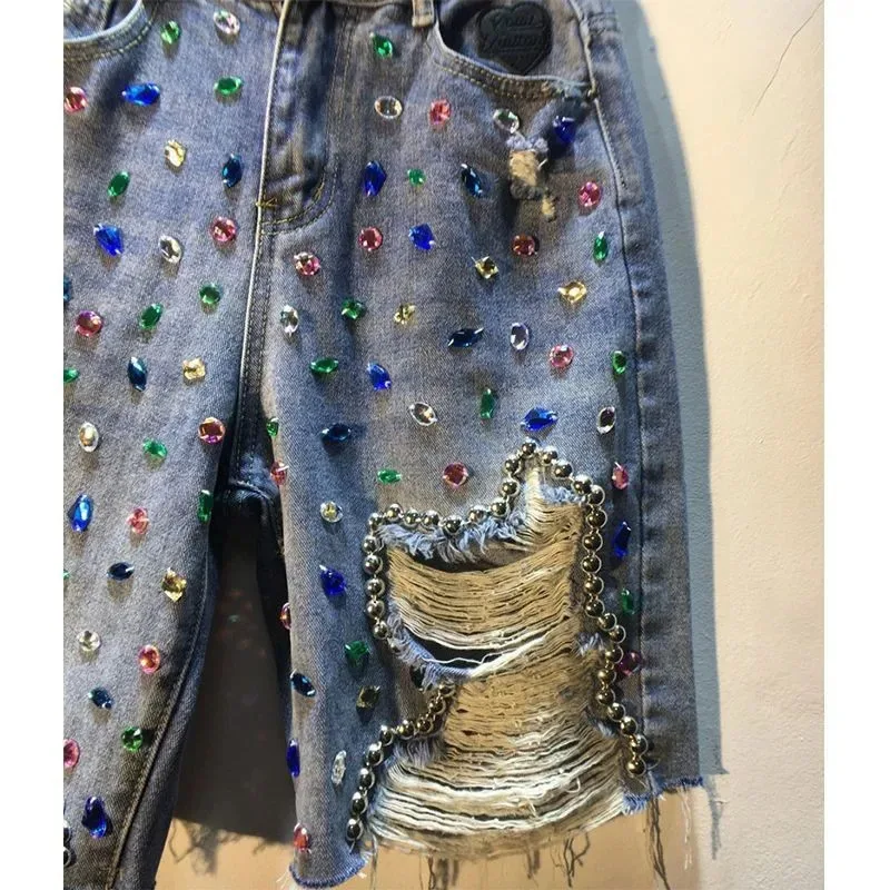 2025 Summer Short Pants High W - đánh giá và giá Embroidery Jeans Sakura