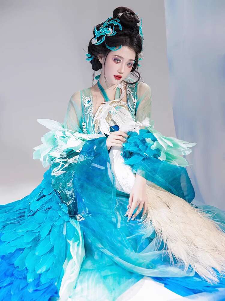 New Peacock Hanfu Womens fashi - đánh giá và giá Embroidery Skirt