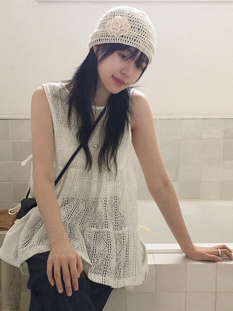 Chic Lace Embroidery Side Bowt - đánh giá và giá Embroidery Vest
