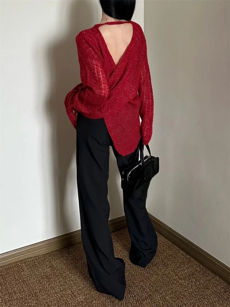 Y2K See-Through Knitted Women' - đánh giá và giá Embroidery Shirt