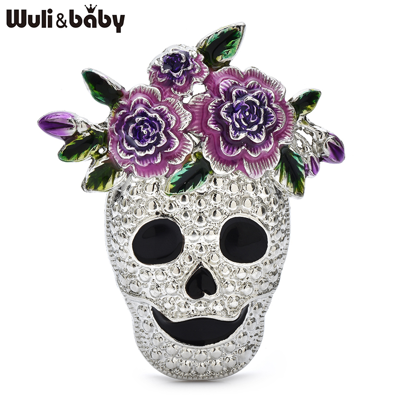 Wuli&baby Wear Flowers Skull B - đánh giá và giá Embroidery Illustration