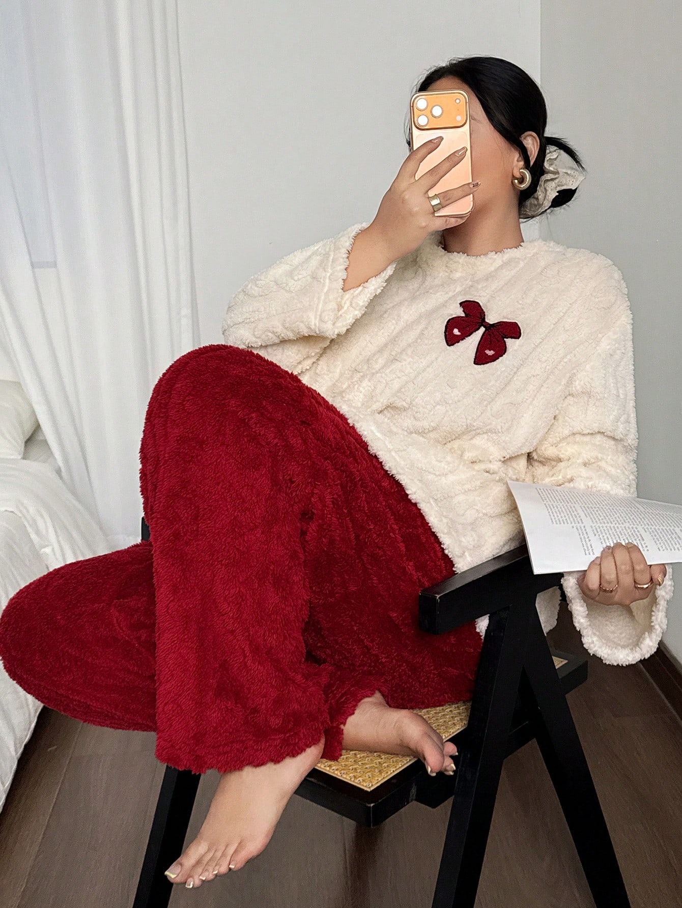 Plus Size 1XL-5XL Women Autumn - đánh giá và giá Embroidery Red